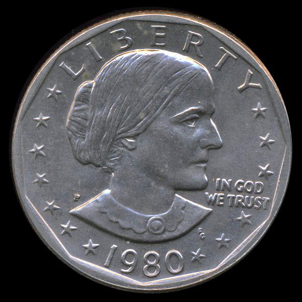 1980P SBA $1 MS67+ EST: $180 - $360 (COI-8677): Rare super gem; CW $350