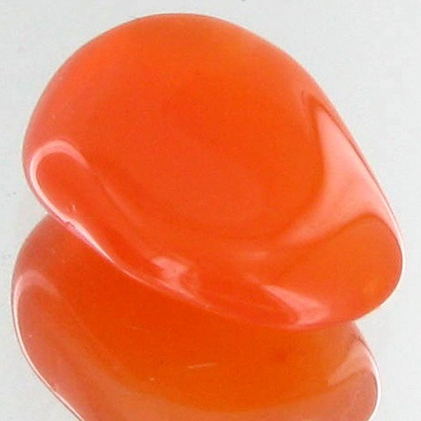14.35ct Carnelian Freeform Cabochon: Excellent and well colored; with treatment