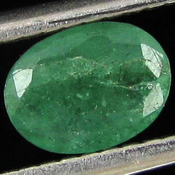 0.56ct Green Colombia Emerald Oval: Excellent specimen; well cut and colored; with customary treatment unless noted otherwise