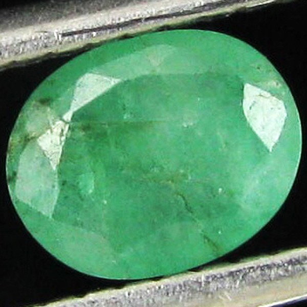 0.39ct Green Colombia Emerald Oval: Excellent specimen; well cut and colored; with customary treatment unless noted otherwise
