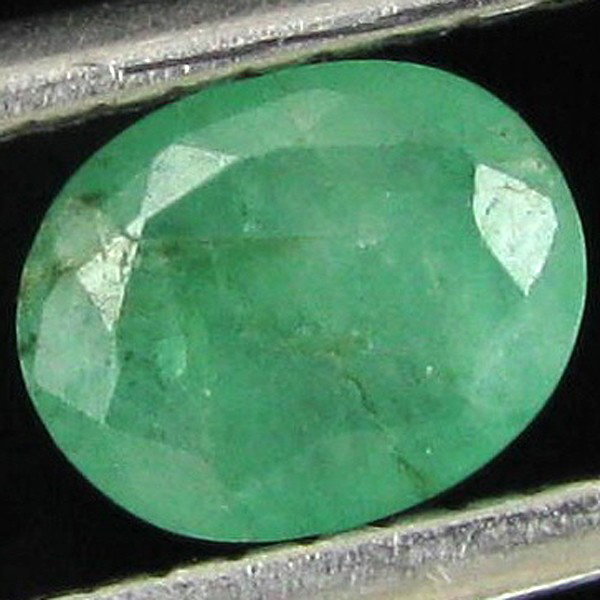 0.6ct Green Colombia Emerald Oval: Excellent specimen; well cut and colored; with customary treatment unless noted otherwise
