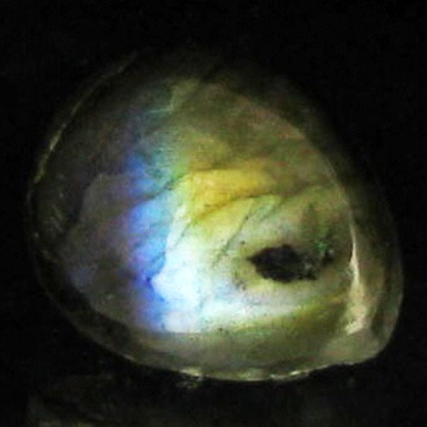 9.75ct RARE Translucent Labradorite Cabochon: Excellent Piece; well colored and cut; with treatment