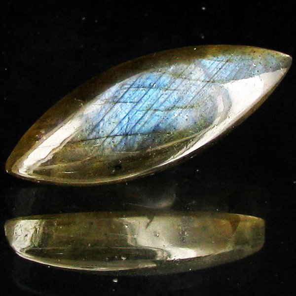 12.43ct RARE Translucent Labradorite Cabochon: Excellent Piece; well colored and cut; with treatment