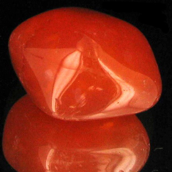 31ct Carnelian Freeform Cabochon: Excellent and well colored; with treatment