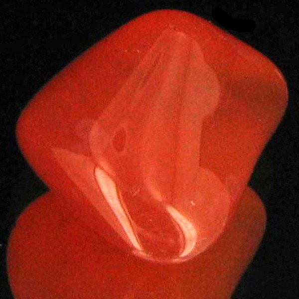 17.25ct Carnelian Freeform Cabochon: Excellent and well colored; with treatment