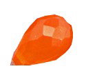 0.7ct Orange Carnelian Briolette: Excellent piece; well cut & colored; with treatment