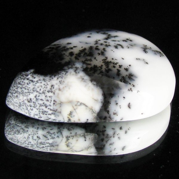 36.1ct Dendrite Opal Cabochon EST: $165 - $330 (G: Excellent piece; well cut and colored; with treatment