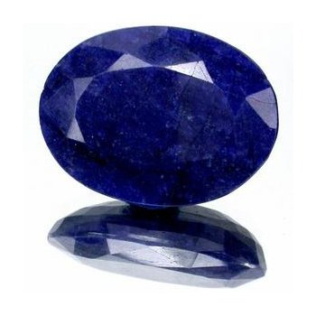 5+ct. Rich Royal Blue African Sapphire Oval Cut ES: Rare natural rare royal blue treated; well colored and cut