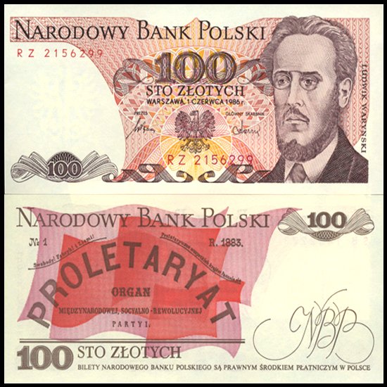 1986 Poland 100 Zlotych Crisp Unc Note: Scarce Soviet occupation issue crisp unc!