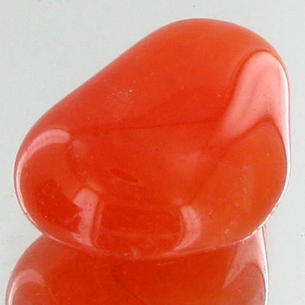 20.6ct Carnelian Freeform Cabochon: Excellent and well colored; with treatment