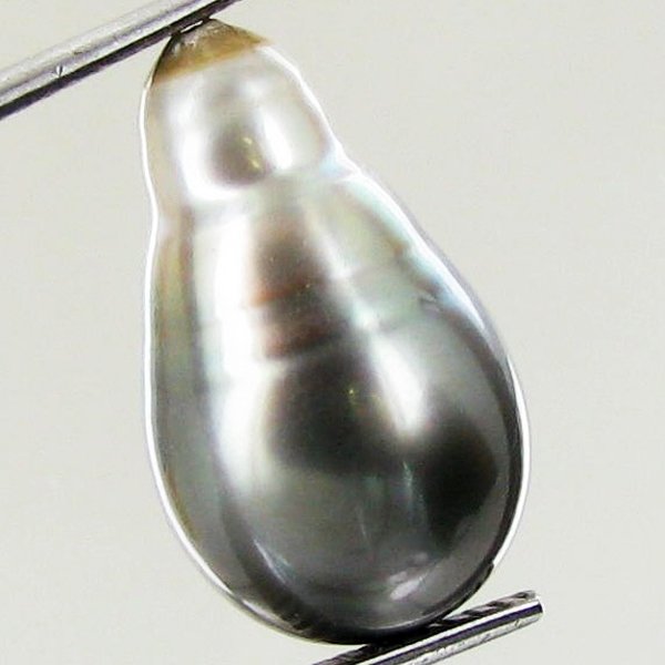 12.39ct Tahitian Baroque Pearl: Baroque shaped; drilled and ready for one-of-a-kind pendant