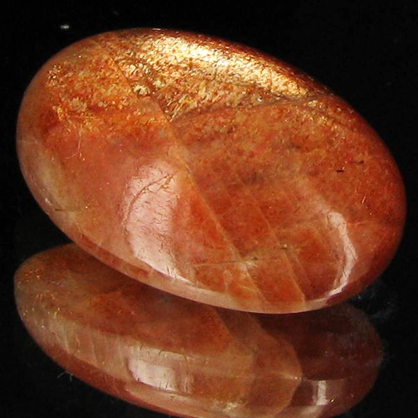 23.50ct Vibrant Sunstone Cabochon: Excellent piece; well cut & colored; with treatment