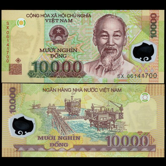 2003 Vietnam 10000 Dong Crisp Unc Note: Scarce crisp unc high BV
