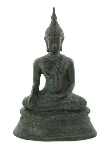 Vintage Bronze Thai Buddha Temple Piece: Antique original Thai temple piece; 7"