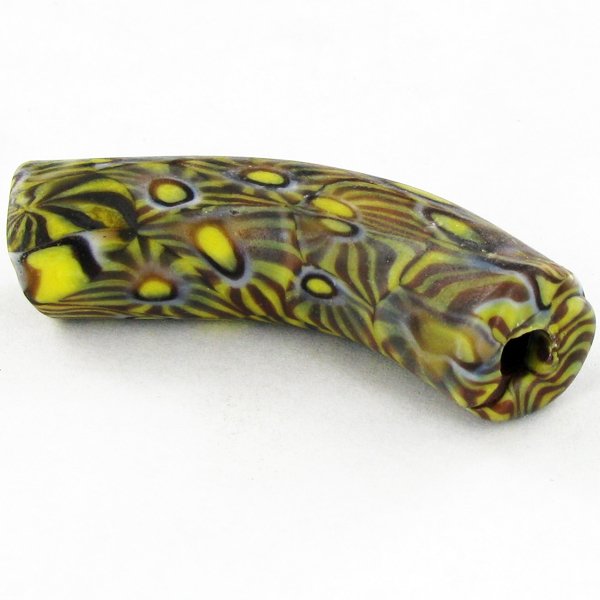 78ct Golden Triangle Nomadic Tribe Glass Pendant Bead: Well crafted piece
