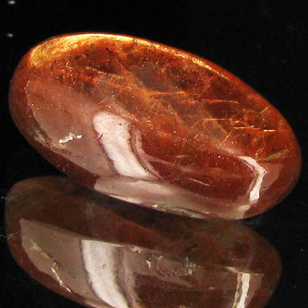20.25ct Vibrant Sunstone Cabochon: Excellent piece; well cut & colored; with treatment