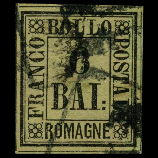 1859 Romagna 6b Stamp