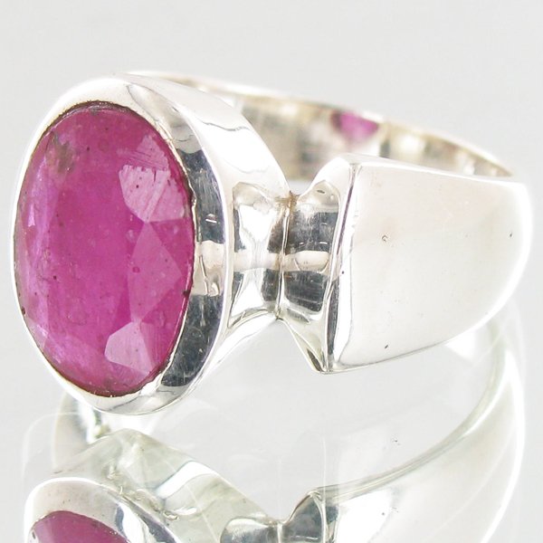 40.95twc Ruby Sterling Ring - 2