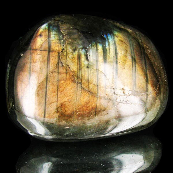 500ct Large Polished Rainbow Labradorite Cabochon: Excellent natural polished specimen