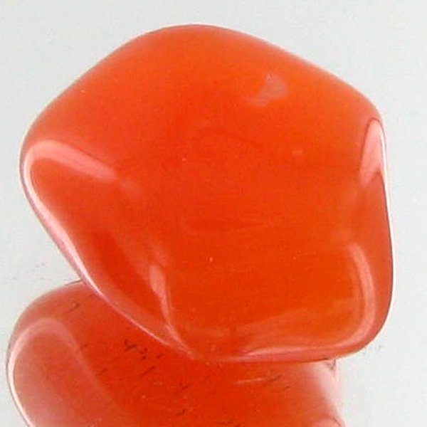 14.3ct Carnelian Freeform Cabochon: Excellent and well colored; with treatment