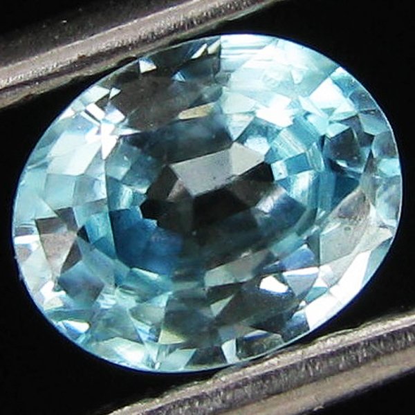 0.9ct Natural Blue Zircon Cambodia Oval: Excellent Piece; well colored and cut; with treatment