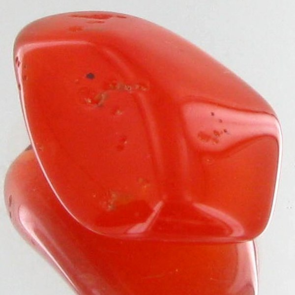 20.35ct Carnelian Freeform Cabochon: Excellent and well colored; with treatment