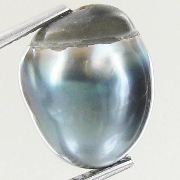 6.73ct Freeform Tahitian Black Pearl: Uniquely shaped; drilled and ready for one-of-a-kind pendant