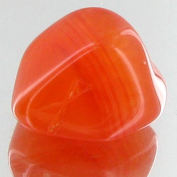 16.8ct Carnelian Freeform Cabochon: Excellent and well colored; with treatment