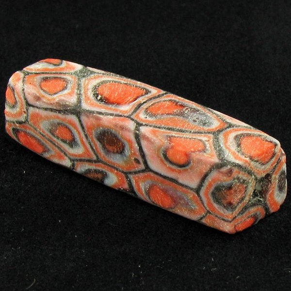 55.6ct Golden Triangle Nomadic Tribe Glass Pendant Bead: Well crafted piece