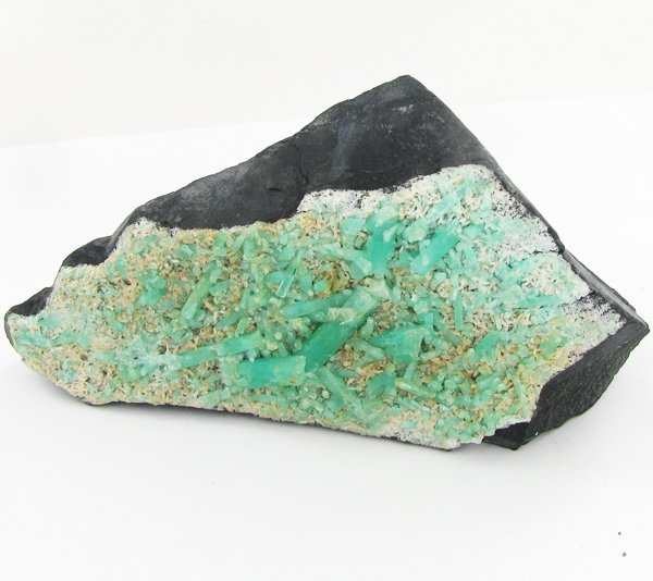 3370ct Natural Colombian Emerald Crystal Cluster: Excellent large specimen with many crystals on base material