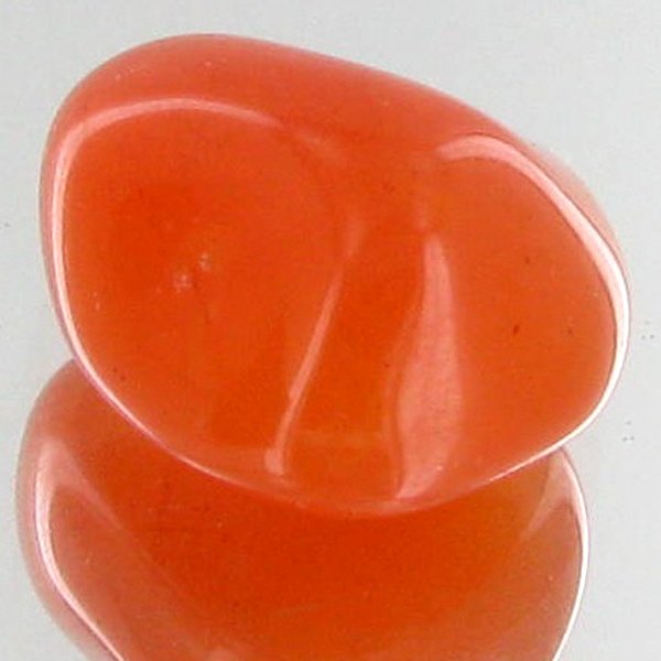 17.1ct Carnelian Freeform Cabochon: Excellent and well colored; with treatment