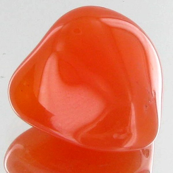 21.9ct Carnelian Freeform Cabochon: Excellent and well colored; with treatment