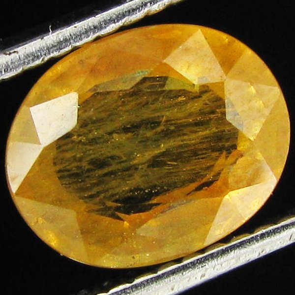 2.47ct Oval Cut Yellow Sapphire: Excellent piece; well cut & colored; with treatment