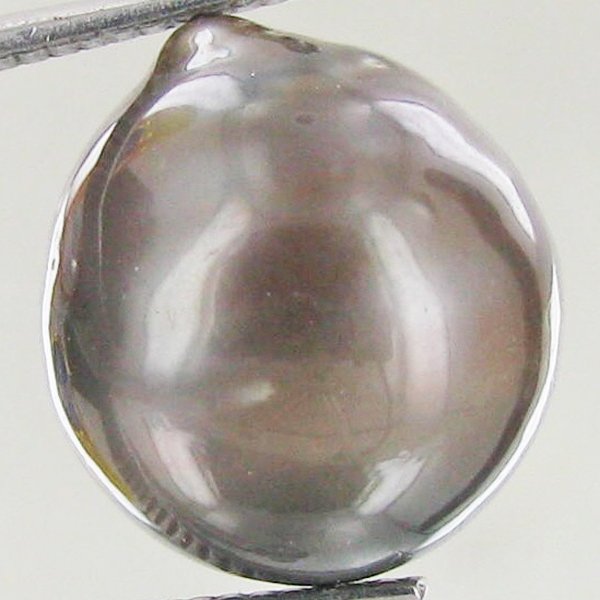 17.59ct Freeform Tahitian Black Pearl: Uniquely shaped; drilled and ready for one-of-a-kind pendant