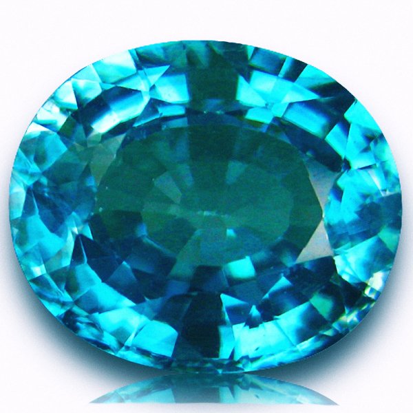 4.61ct Awesome Fire Natural Blue Zircon: Excellent piece; well cut and colored; with treatment