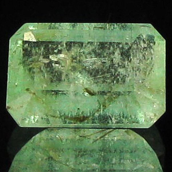 8.29ct Mint Green Colombian Emerald: Excellent specimen; well cut and colored; with customary treatment unless noted otherwise