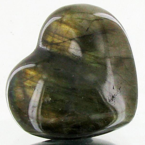 68.75ct Gem Grade Labradorite Peacock Colors Heart: Excellent Piece; well colored and cut; with treatment