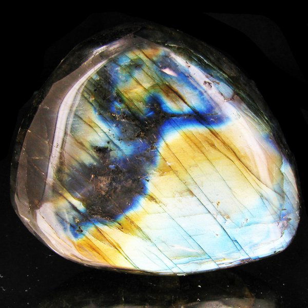 775ct Large Polished Rainbow Labradorite Cabochon: Excellent natural polished specimen