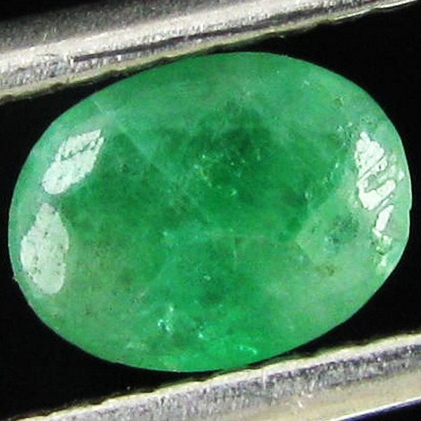0.22ct Green Colombian Emerald Oval: Excellent specimen; well cut and colored; with customary treatment unless noted otherwise
