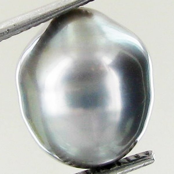 9.84ct Freeform Tahitian Black Pearl: Uniquely shaped; drilled and ready for one-of-a-kind pendant