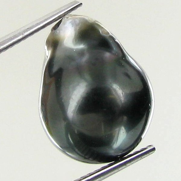 12.9ct Tahitian Baroque Pearl: Baroque shaped; drilled and ready for one-of-a-kind pendant
