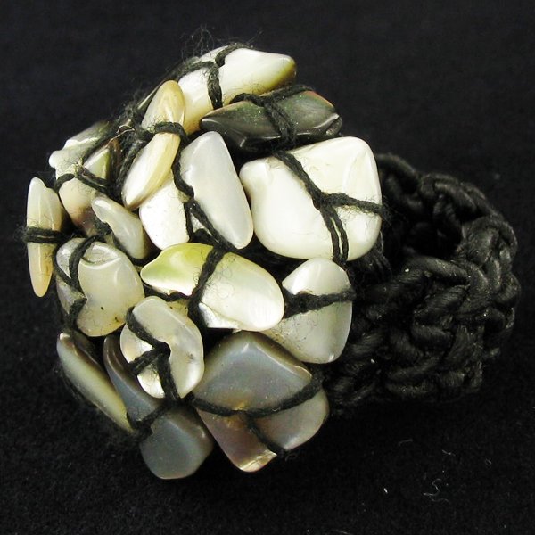 Crocheted Shell Ring