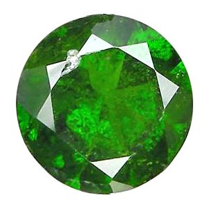3.37ct VS Round Forest Green Chrome Diopside: Top grade VS excellent color RARE