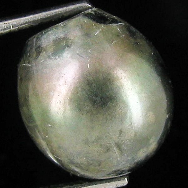 12.88ct Freeform Tahitian Black Pearl: Scarcely shaped; drilled and ready for one-of-a-kind pendant