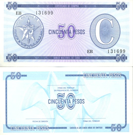 1980 Cuba 50p Foreign Exchp Crisp Unc Scarce Ser C: Scarce crisp unc high BV