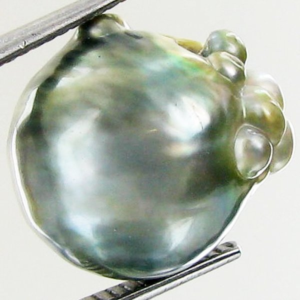 17.36ct Tahitian Baroque Pearl: Baroque shaped; drilled and ready for one-of-a-kind pendant