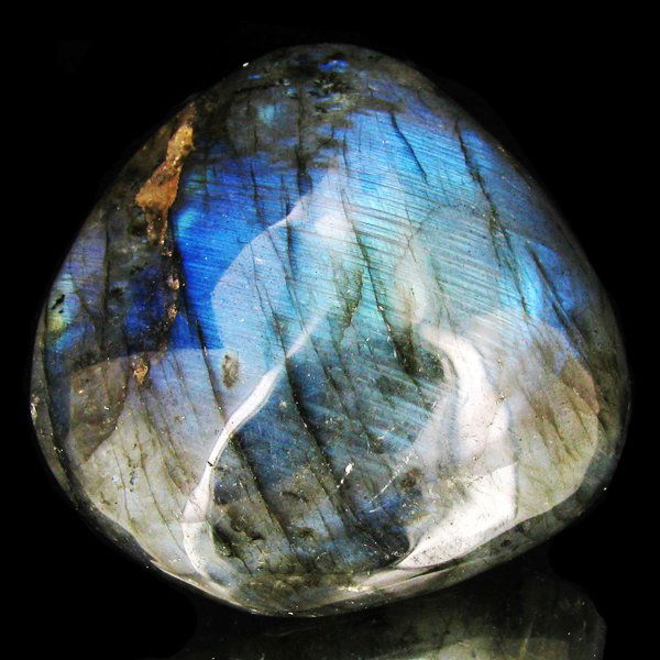 335ct Large Polished Rainbow Labradorite Cabochon: Excellent natural polished specimen