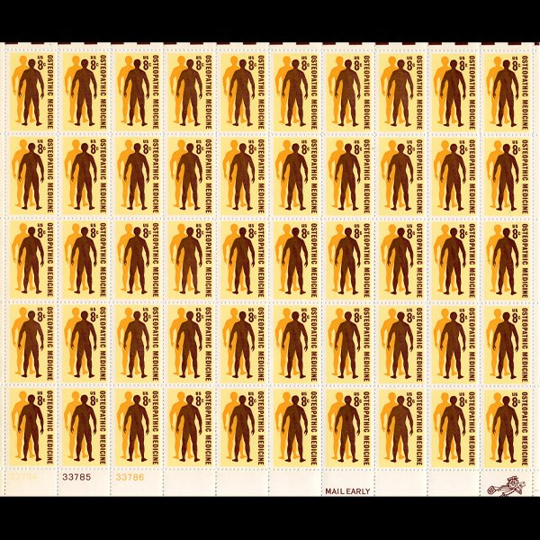 1972 US Osteopath 8c Mint Sheet: Excellent full sheet