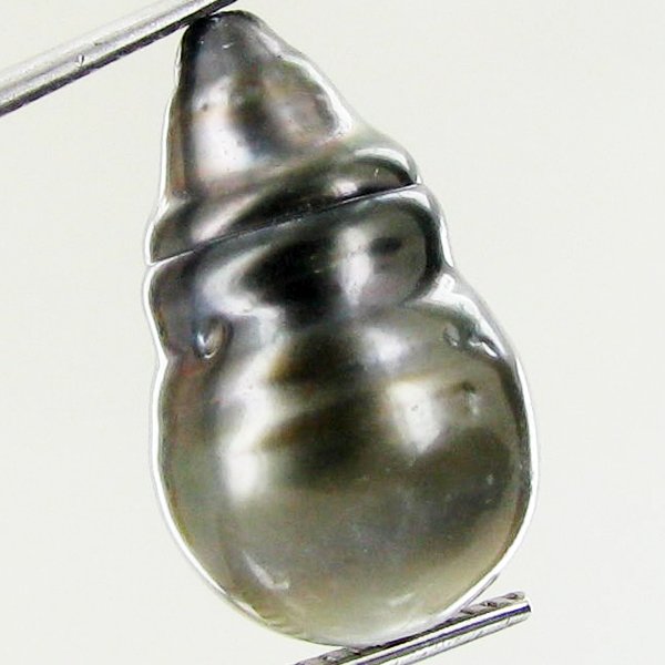 17.41ct Tahitian Baroque Pearl: Baroque shaped; drilled and ready for one-of-a-kind pendant