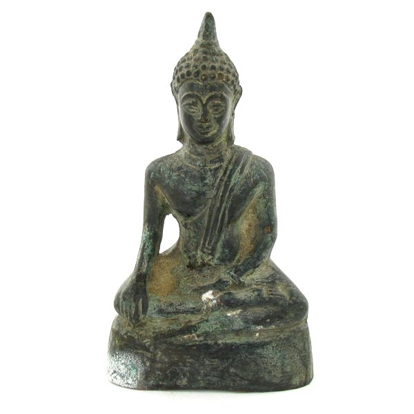 Vintage Bronze Thai Buddha Temple Piece: Antique original Thai temple piece; 4"